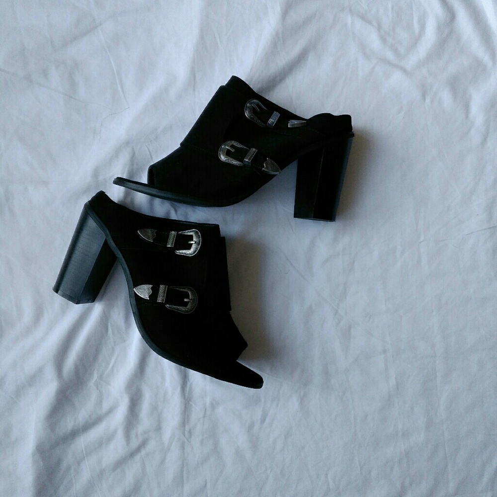 Forever 21 peep toe booties